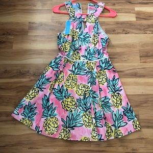 Draper James Pineapple halter dress